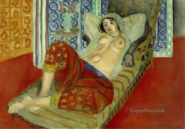 Odalisca con culottes rojos desnudo 1921 fauvismo abstracto Henri Matisse Pinturas al óleo